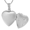 Picture of Small 5/8 inch Sterling Silver Fairy Locket Necklace for Women Heart shape 16-20 inch