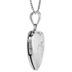 Picture of Small 5/8 inch Sterling Silver Fairy Locket Necklace for Women Heart shape 16-20 inch