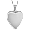 Picture of 3/4 inch Sterling Silver Diamond Heart Locket Necklace for Women Engraved Star 16-20 inch