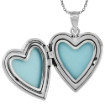 Picture of 3/4 inch Sterling Silver Claddagh Locket Heart Shape Necklace Celtic Knot Motif 16-20 inch
