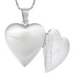Picture of 3/4 inch Sterling Silver Claddagh Locket Heart Shape Necklace Celtic Knot Motif 16-20 inch