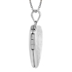Picture of 3/4 inch Sterling Silver Claddagh Locket Heart Shape Necklace Celtic Knot Motif 16-20 inch