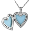 Picture of 3/4 inch Sterling Silver Heart Locket Necklace for Women Floral Engraving 16-20 inch