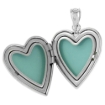 Picture of 3/4 inch Sterling Silver Heart Locket Necklace for Women MOM & Red Rose 16-20 inch
