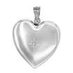 Picture of 1 inch Sterling Silver Diamond Heart Locket Necklace for Women 4 Picture 16-20 inch