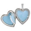 Picture of 1 inch Sterling Silver Heart Locket Necklace for Women 4 Picture Scroll Engraved 16-20 inch