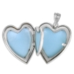 Picture of 1 inch Sterling Silver Heart Locket Necklace for Women 4 Picture Gold Cross 16-20 inch