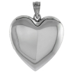 Picture of 1 inch Sterling Silver Plain Heart Locket Necklace for Women 16-20 inch