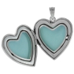 Picture of 1 inch Sterling Silver Plain Heart Locket Necklace for Women 16-20 inch
