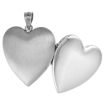 Picture of 1 inch Sterling Silver Plain Heart Locket Necklace for Women 16-20 inch