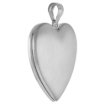 Picture of 1 inch Sterling Silver Plain Heart Locket Necklace for Women 16-20 inch