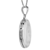 Picture of Small Sterling Silver Oval Guadalupe Locket Necklace 5/8 inch
