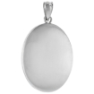 Picture of Sterling Silver Diamond Oval Locket Necklace Starburst Set Etched Border 1 1/32 inch