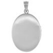 Picture of Sterling Silver Oval Locket Necklace Oak Leaves Motif Engraveable Center 1 1/32 inch