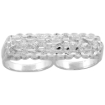 Picture of Sterling Silver Two Finger Nugget Ring 7/16 inch wide, sizes 8 - 13