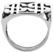 Picture of Sterling Silver Double Dollar Sign Ring for Men 15/16 inch wide sizes 8 - 13