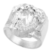 Picture of Large Sterling Crown of Thorns Silver Jesus Christ Ring for Men 13/16 inch wide sizes 8 - 13