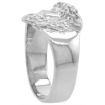 Picture of Small Sterling Crown of Thorns Silver Jesus Christ Ring for Men 9/16 inch wide sizes 8 - 13