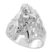 Picture of Sterling Silver Lady in the Nude Ring for Men 9/16 inch 7/8 inch wide sizes 8 - 13