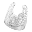 Picture of Large Sterling Silver Open Wing Eagle Ring for Men 1 1/8 inch wide sizes 8 - 13