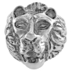 Picture of Large Sterling Silver Lion Ring for Men Polished Finish sizes 8 - 13