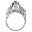Picture of Large Sterling Silver Lion Ring for Men Polished Finish sizes 8 - 13