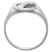 Picture of Small 1/2 inch Sterling Silver Horseshoe Ring for Women Horse Head Polished Finish sizes 8 - 14