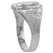 Picture of Small 1/2 inch Sterling Silver Horseshoe Ring for Women Horse Head Polished Finish sizes 8 - 14