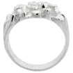 Picture of Sterling Silver Square Nugget Ring for Men 9/16 inch wide sizes 8 - 13