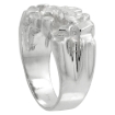 Picture of Sterling Silver Square Nugget Ring for Men 9/16 inch wide sizes 8 - 13