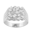 Picture of Sterling Silver Square Nugget Ring for Men 5/8 inch wide sizes 8 - 13