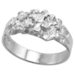 Picture of 7/16 inch Sterling Silver Nugget Ring for Men Polished Finish sizes 8 - 13