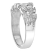 Picture of Dainty Sterling Silver Rectangle Nugget Ring for Men 3/8 inch wide sizes 8 - 13