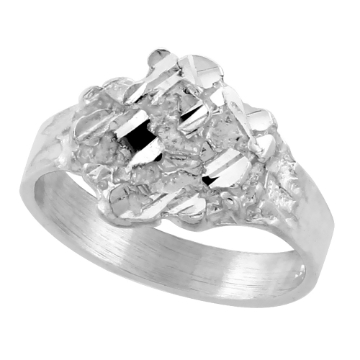 Picture of Dainty Nugget Shape Ring for Men 1/2 inch wide sizes 6 - 11