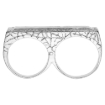 Picture of Sterling Silver Double Finger Nugget Ring Diamond Cut Finish 9/16 inch wide