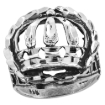 Picture of Sterling Silver Crown Ring for Men Wreath Border Oxidized 15/16 inch wide sizes 8 - 13