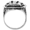 Picture of Sterling Silver Crown Ring for Men Wreath Border Oxidized 15/16 inch wide sizes 8 - 13
