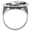 Picture of Sterling Silver Queen Nefertiti Ring for Men Wreath Border Oxidized 1 inch wide sizes 8 - 13