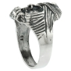 Picture of Sterling Silver Sorcerer Head Ring for Men Oxidized 15/16 inch wide sizes 8 - 13