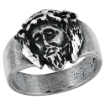Picture of Sterling Silver Jesus Christ Ring for Men Crown of Thorns Oxidized 9/16 inch wide sizes 8 - 13
