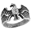 Picture of Sterling Silver Eagle Ring for Men Antiqued Finish 1/2 inch wide sizes 5 - 9.5