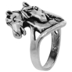 Picture of Sterling Silver Mare and Foal Horse Ring for Men Oxidized 15/16 inch wide sizes 8 - 13