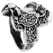 Picture of Sterling Silver Horse Saddle Ring for Men Oxidized 7/8 inch wide sizes 8 - 13