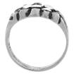 Picture of Antique Finish Sterling Silver Dainty Rectangular Nugget Ring for Women sizes 5 - 9.5