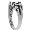 Picture of Antique Finish Sterling Silver Dainty Rectangular Nugget Ring for Women sizes 5 - 9.5