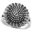 Picture of Sterling Silver Sunflower Ring Large 5/8 inch wide sizes 6 - 10