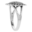 Picture of Sterling Silver Sunflower Ring Large 5/8 inch wide sizes 6 - 10