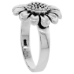 Picture of Sterling Silver Sunflower Ring Large 5/8 inch wide sizes 6 - 10