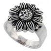 Picture of Sterling Silver Sunflower Ring Large 5/8 inch wide sizes 6 - 10