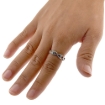 Picture of Sterling Silver Stackable Flowers Ring 1/4 inch wide sizes 6 - 10